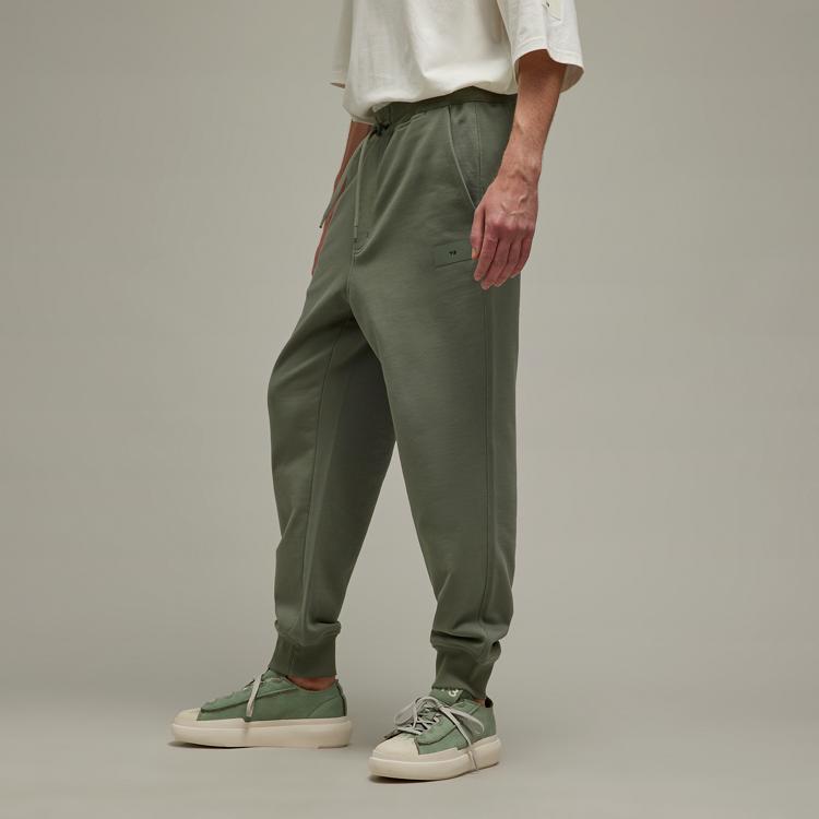 Y-3 Solid Color Drawstring Casual Pants Unisex Pants Green IP7689