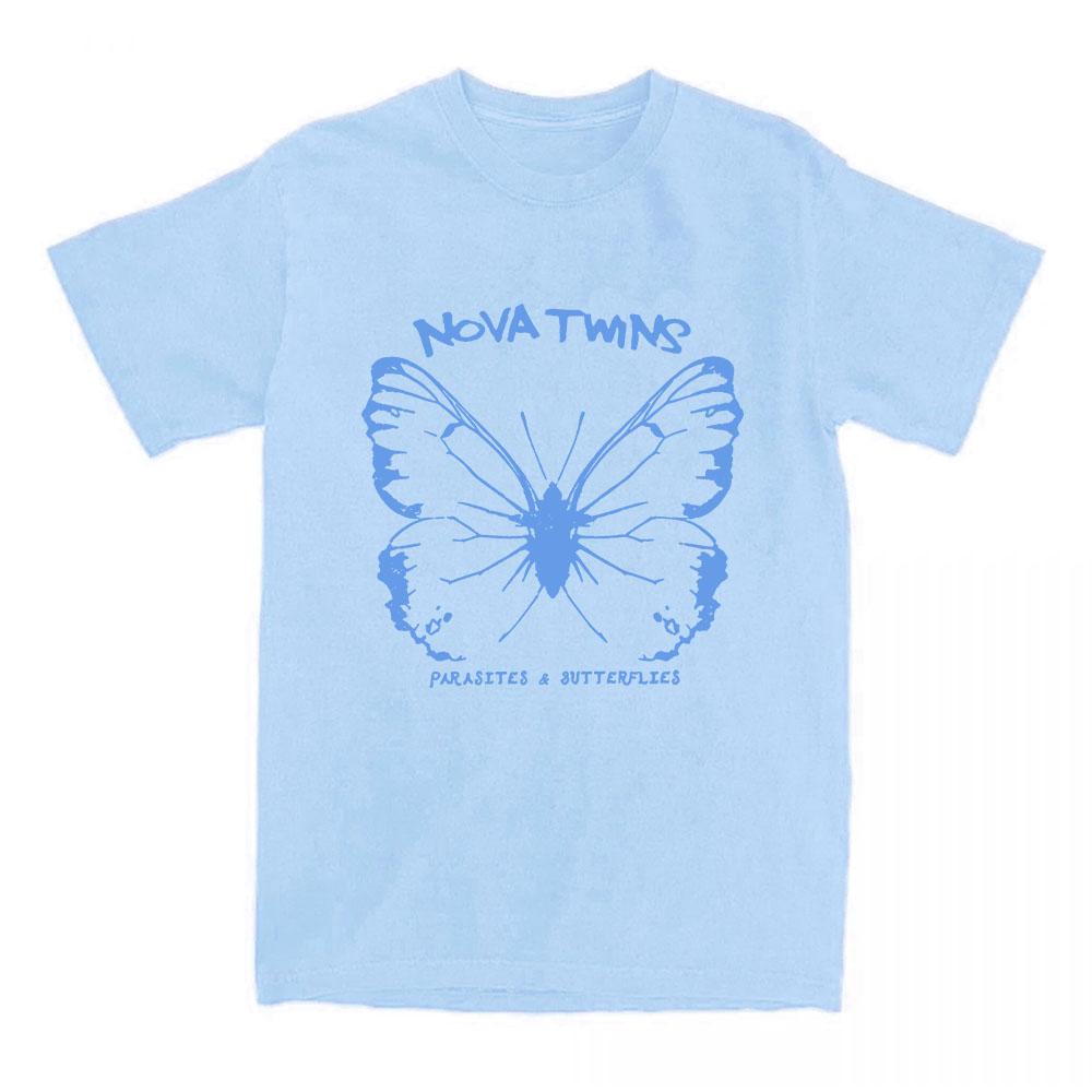 P&B BLACK STONE WASH TEE Nova Twins Graphic Fashion T-shirt Short Sleeve Cotton Tshirts Casual O-neck Loose T Shirt