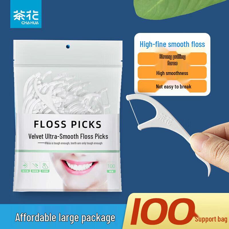 CHAHUA Smooth Dental Floss Picks (200 Count)
