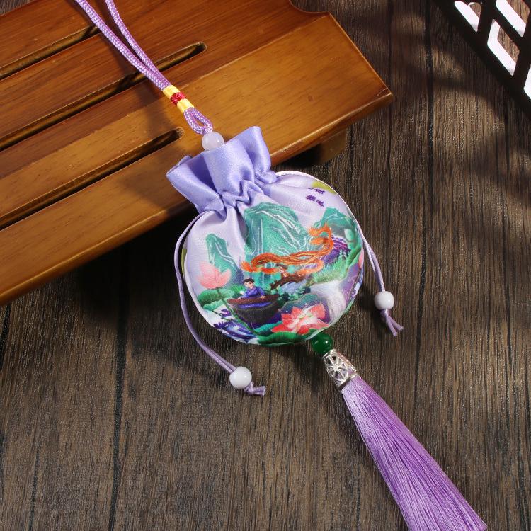 Chinese Mugwort Sachet: Traditional Herbal Mosquito Repellent Car Ornament - Dragon Boat Festival Pendant