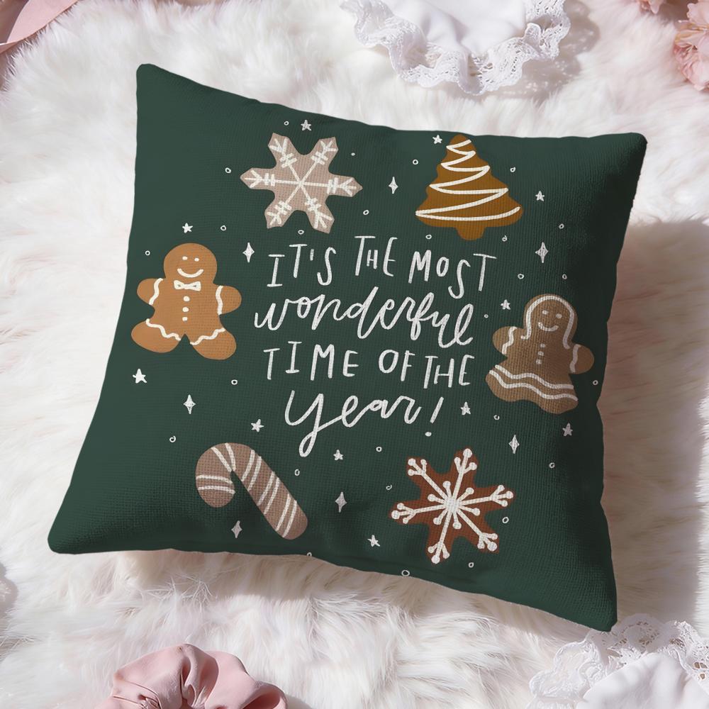 Christmas Cushion Cover Premium Comfort Reversible Pillow Cove -Two In One Design for Any Room & Car Interior