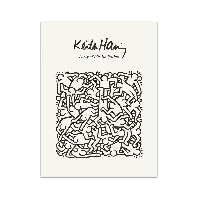 Keith Art Exhibition Poster Vintage Pop Canvas Painting Gallery Wall Art Pictures Pisa Abstract Print Home Decor For Living Room