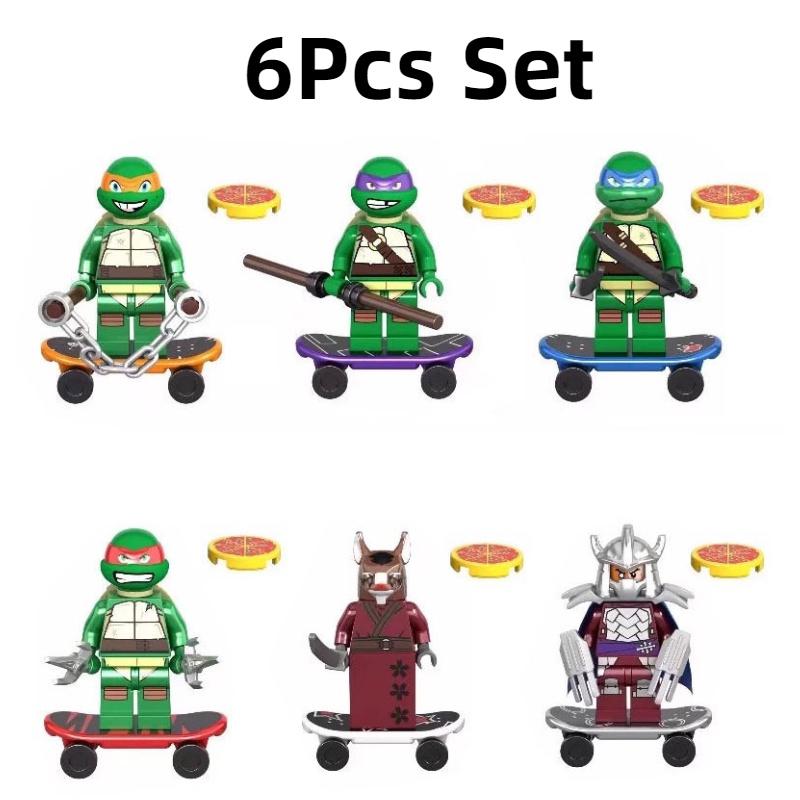 Ksz 723 Ninja Turtles Dafengqi Novelty Miniature Building Blocks Toy Abs Plastic Diy Export Type
