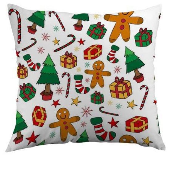 

Рождественская наволочка для дивана, Полиэстеровая наволочка с рождественским принтом, Офисная подушка, Домашняя подушка 45*45cm