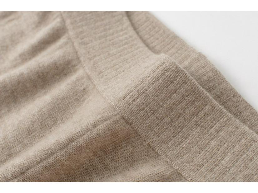 100% Pure Cashmere Autumn/Winter 2025 High-Waist Knitted Wide-Leg Pants for Women - Slimming, Versatile, Floor-Length