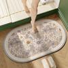 Bathroom Entry Diatom Mud Floor Mat Semicircular Non-Slip Quick-Drying Foot Mat Toilet Toilet Door Absorbent Household Carpet