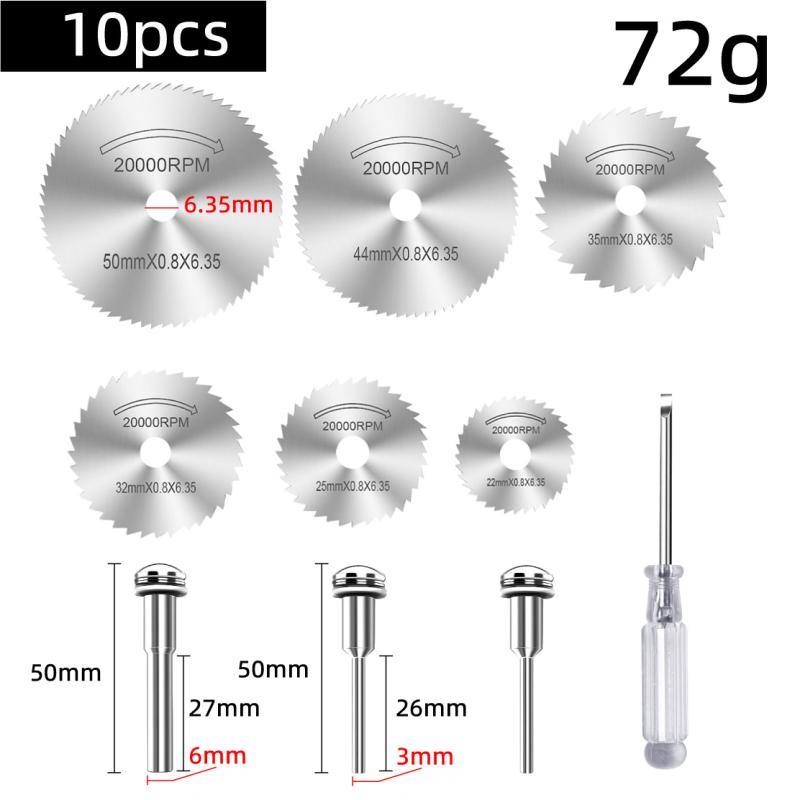 10/31 Pièces Disques de Coupe Diamantés Meuleuse Ponçage Roue de Ponçage Lame de Scie Circulaire Travail du Bois Métal Mini Perceuse Outil Rotatif Accessoires