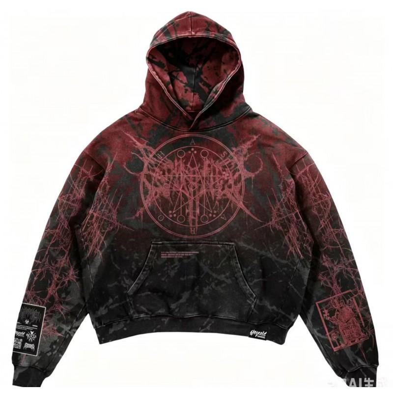 Unisex Hooded Pullover Sweatshirt With 3D Digital Print Streetwear Hip Hop Style Loose Fit Long Sleeve