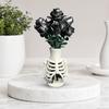 3D Printed Ribcage Skeleton Vase, Multifunctional Decorative Bone Shape Vase for Flowers, Jewelry Makeup Brush Holder, Gothic Home Decor Halloween