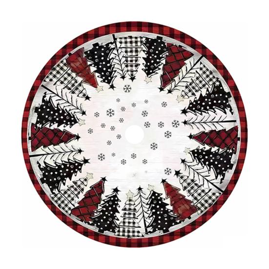 36 Inch Christmas Tree Skirt Cute Snowman/Gnome Rustic Xmas Tree Skirt