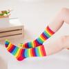 High-quality Rainbow Five Fingers Socks Cotton Breathable Striped Cotton Socks Anti Friction Comfortable Women Toe Socks Sports