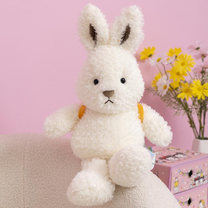 Niedlicher Weicher Plüsch Hasen Rucksack Spielzeug Geschenk für Kinder Weißer Hase Fuchs Hund Puppe