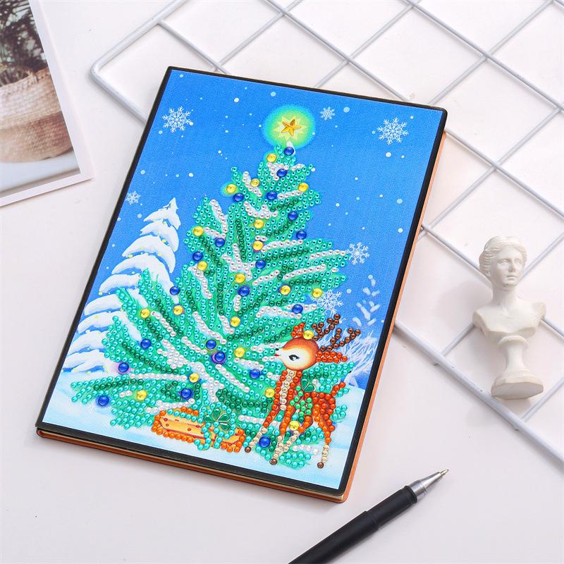 Neues Notizbuch Diamantmalerei Kinder DIY Kreativ Speziell geformter Heller Diamant 50 Seiten Notizbuch Aufkleber Diamant A5 Buch
