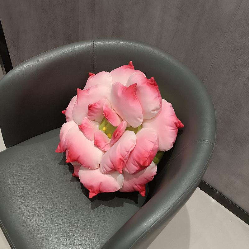 Korean-Style Lotus Water Lily Plush Toy - Succulent Good Luck Home Back Cushion