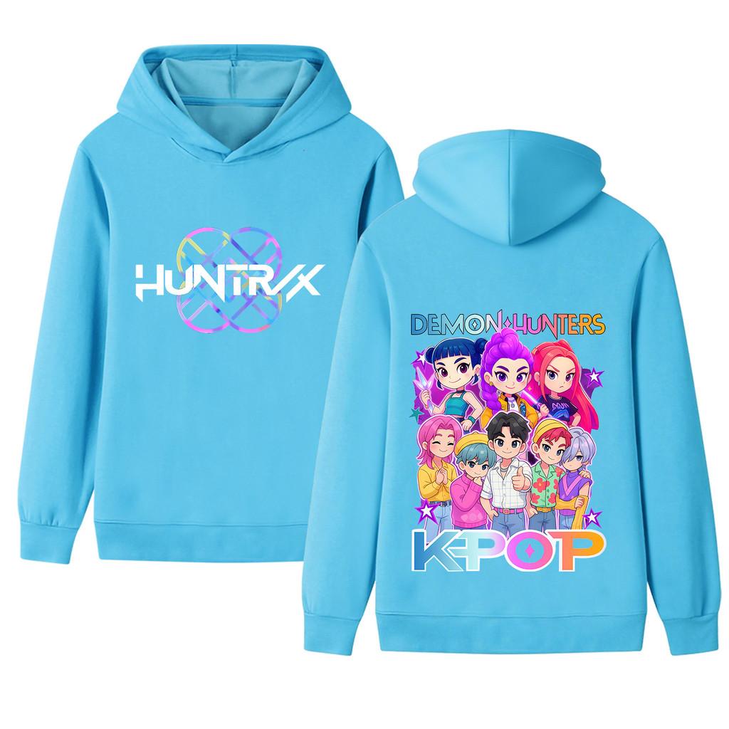 B1201-2 Kids Boys Girls Kpop Rumi Zoey Mira Sajaboys Double-sided Print Long Sleeves Hoodie