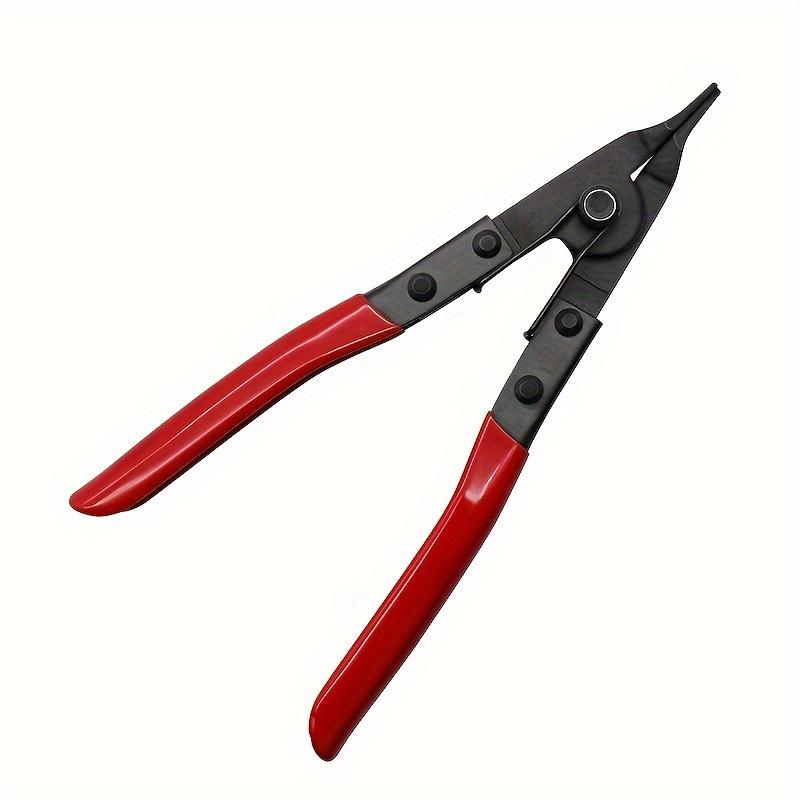 1pc Flat Steel Ring Circlip Pliers With Non-Slip Grip For Automotive And Automatic Transmission Repair, Metal Construction, Easy Circlip Disassembly