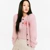 [Mardi Mercredi] Mohair Cardigan V Neck_pink Hotpink