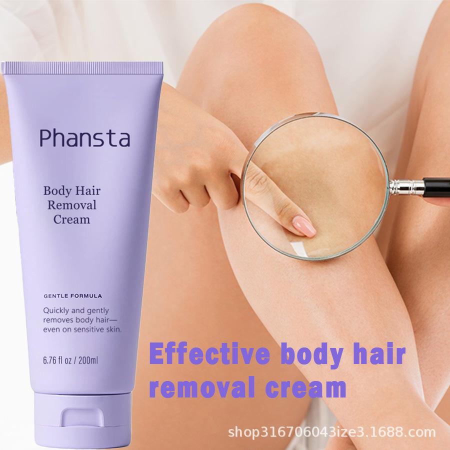 PHANSTA Körperhaarentfernungscreme Sanfte Enthaarungscreme für Damen Herren 200ml