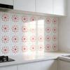 10Pcs Shiny Crystal Gloss Surface Little Daisy Tile Stickers Waterproof Peel and Stick Wall Decals Protective Film Kitchen Backsplash Bathroom