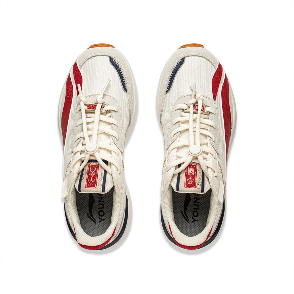 Li Ning Kids Sports Lifestyle Series Trendy Color Block Shock Absorption Rebound Casual Shoes Kids sneaker YKCU084-13