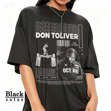 T-shirt Hip Hop Rap Vintage 2026 Stampa Album Octane di Don Toliver Streetwear per Coppia Cotone Manica Corta