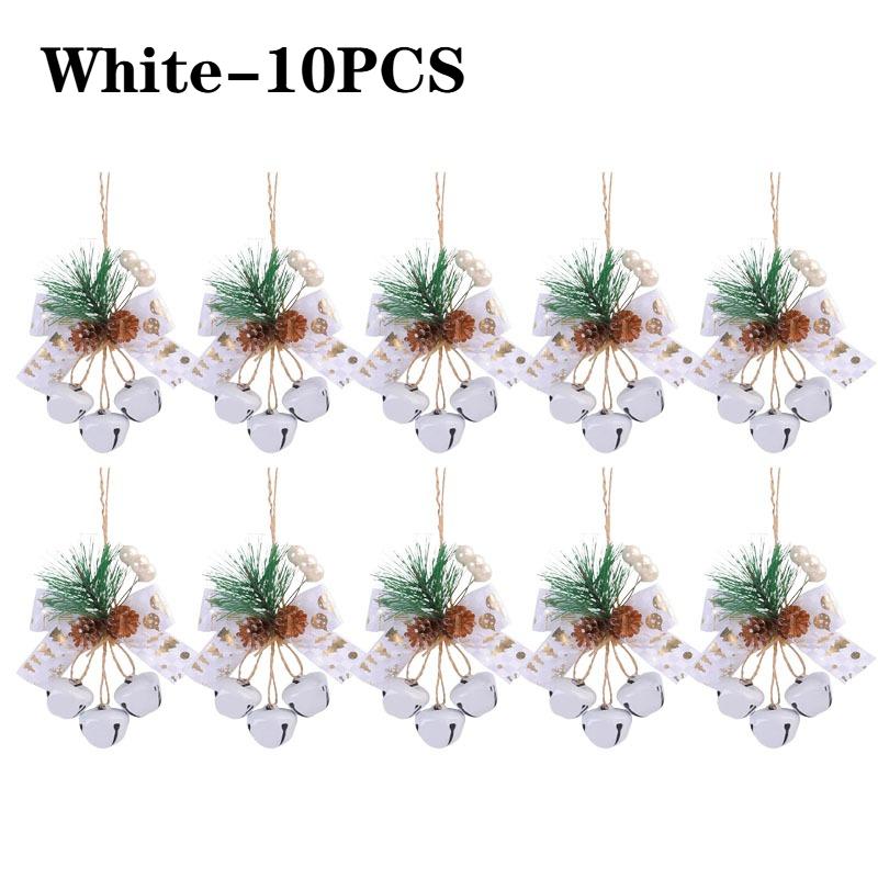 Christmas Bell Ornaments with Decorative Bows Hanging Holiday Decorations for Mall Window Display DIY Festive Party Home Decor