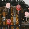 Bow Simulated Lollipop Red Pink Christmas Tree Decoration  Christmas Tree