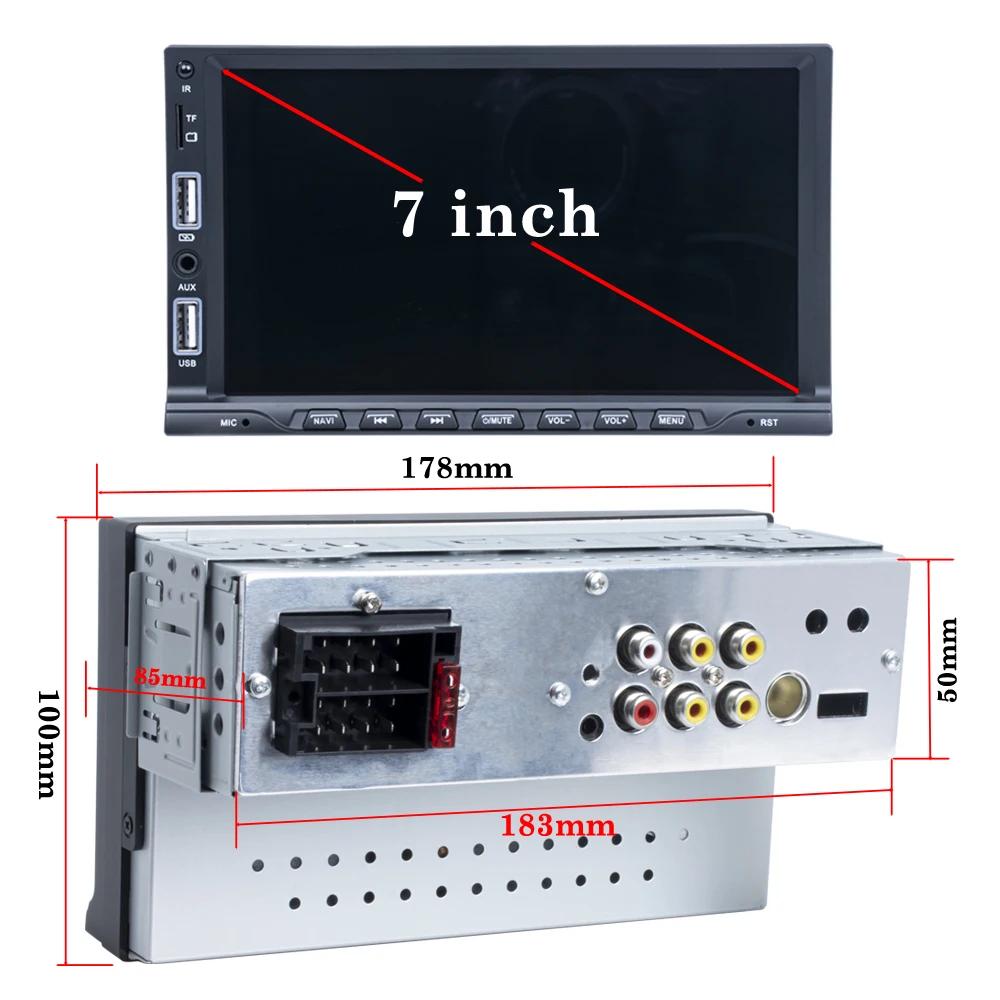 TOYOUSONIC  7 Inch Car Radio Universal Carplay Multimedia Player Android Auto Audio Bluetooth USB TF FM 1 Din  MP5 Head Unit