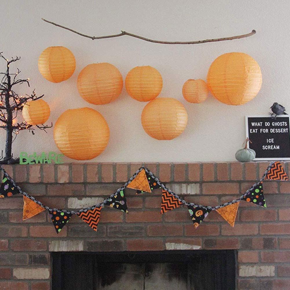 

4-дюймовые бумажные фонарики-лампы, складные бумажные шары, лампа для свадебной вечеринки (оранжевый)