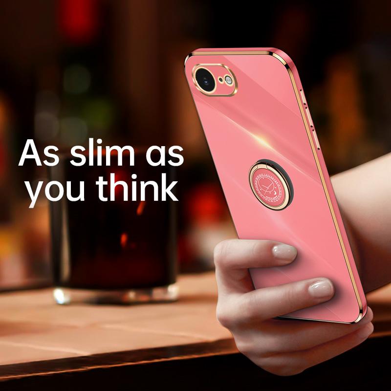 For iPhone 16E SE4 2025 Case Plating Silicone Bumper Soft TPU Back Cover Shockproof Phone Case for Apple iPhone 16E iPhone 16E S