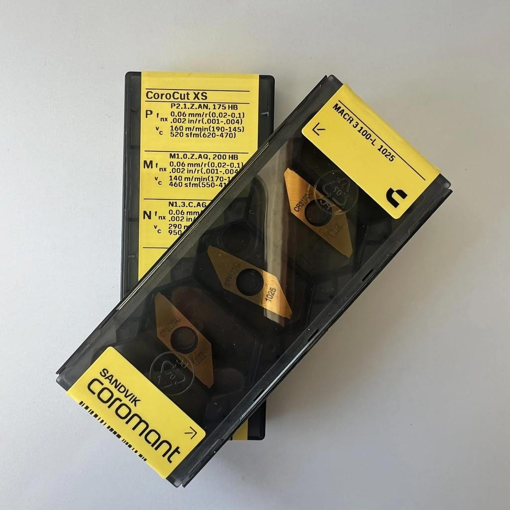 Original Sandvik / MACR3100-L 1025 CNC lathe carbide blade tool 10 Pcs