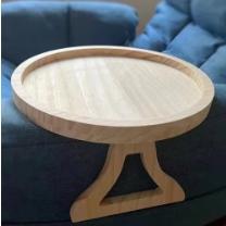 2026 Wooden Sofa Armrest Tray Circular Clip on Breakfast Tray Home Use Foldable Sofa Side Table Snack Integrated Storage Tray