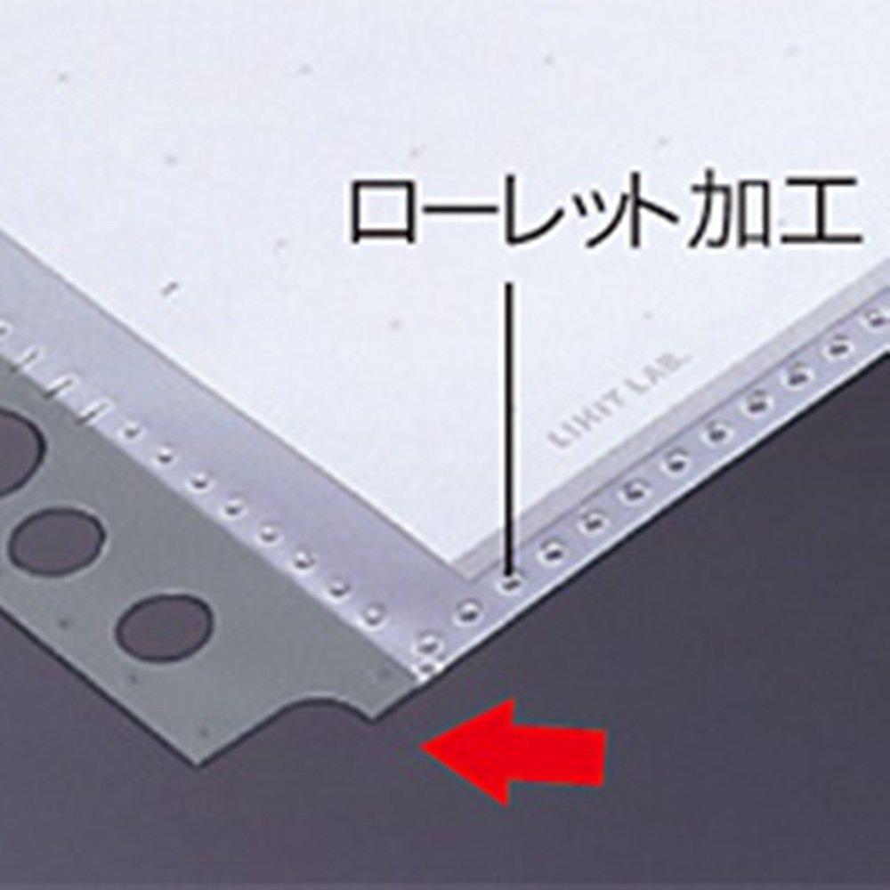 LIHIT LAB Clear Pockets, B6E, 13-Hole, 10 Pairs, Indigo Blue, N2009I_10