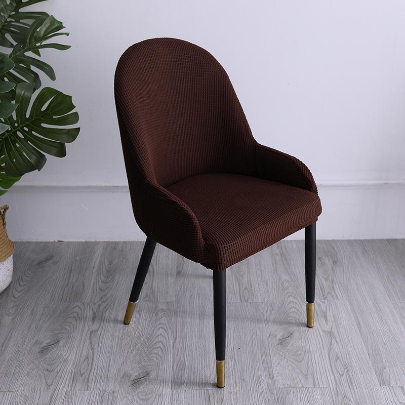 Large Curved Special-Shaped Dining Chair Cover, Semi-Circular Chair Cover, Cushion Backrest, Integrated Chair Back, Simple Elasticity