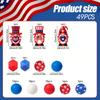 25/49PCS 3D US Independence Day Silicone Bead Set, Perfect for DIY Handmade Crafts Such As Keychains, Necklaces, Bracelets, Etc