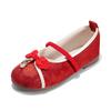 New Chinese Style Girls Princess Embroidered Shoes Spring Autumn National Fashion Kids Hanfu Flat Shoes Children Perform Shoes