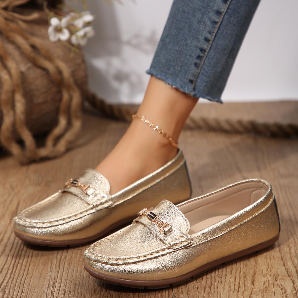 

Модные женские ретро балетки однотонные сетчатые лоферы удобная дышащая обувь женские кроссовки на мягкой подошве вязаные повседневные слипоны женские 36 золотистый