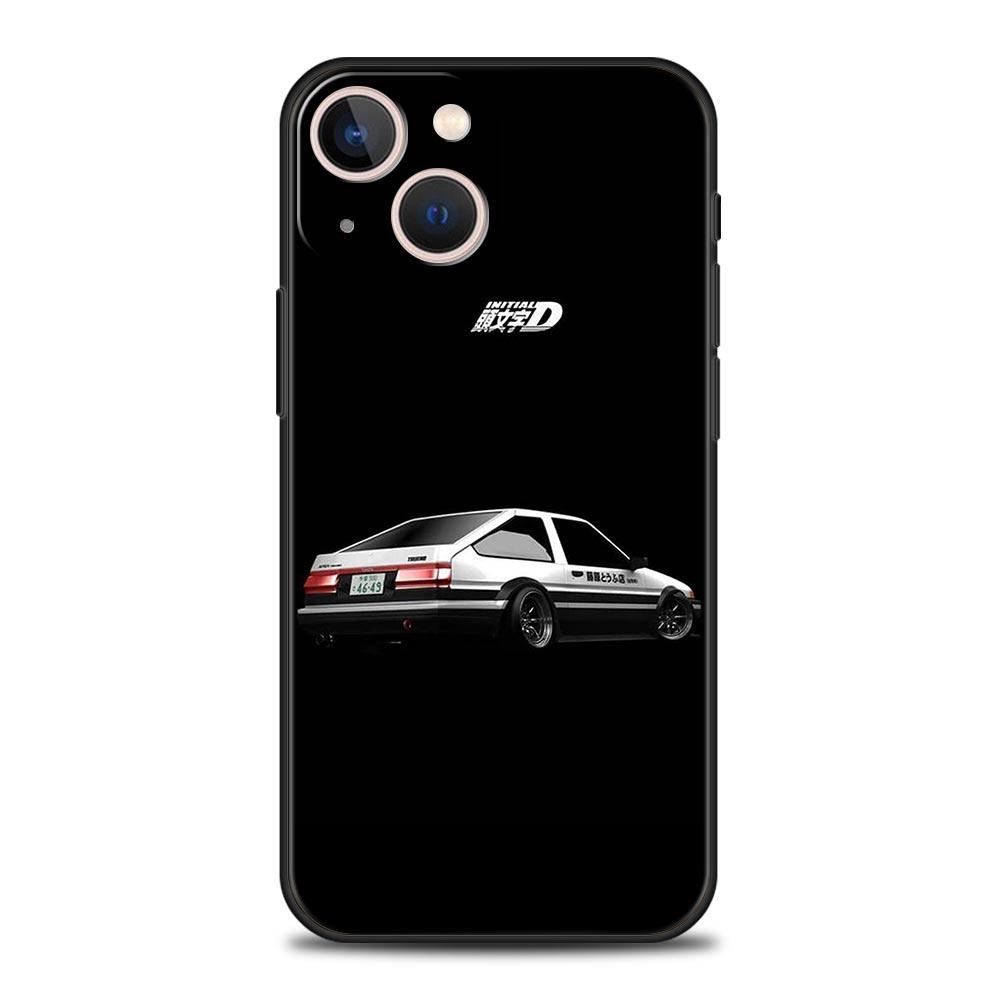 Initial D Car Phone Case Cover for iPhone 17 16 15 14 13 12 11 Pro Max 17 Air Plus Shockproof Soft TPU Shell Fundas Capas Coque