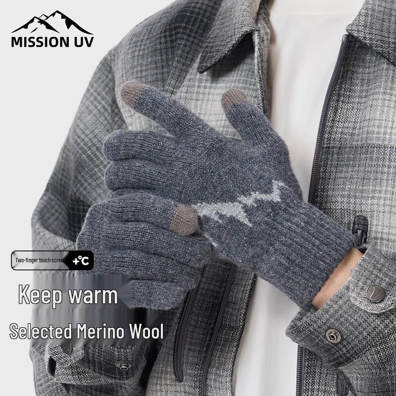 

MISSION UV Мужские шерстяные теплые перчатки с сенсорным экраном