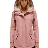 Women's Plus Size Thick Fleece Lined Parka, Winter Autumn Lamb Wool Hooded Mid-length Casual Warm Puffer Coat
