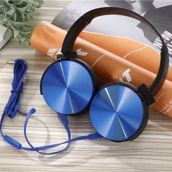 

XB450 Over-Ear Wired Headphones with Mic, In-Line Control, Universal for Phones, Music, Games, Heavy Bass синій