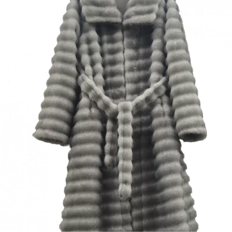 Womens Long Faux Mink Fur Coat 2026 Fall Winter Warm Fashion Street Outerwear