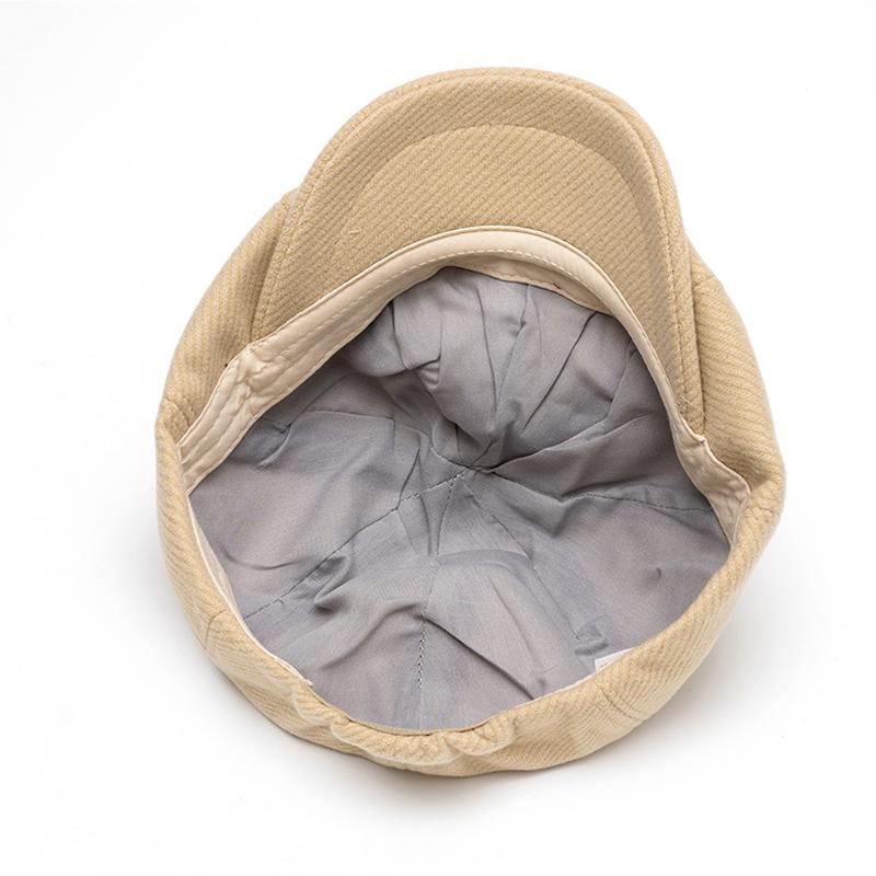 Autumn Winter Octagonal Cap Men's Warm Beret British Newsboy Cap Painter's Cap