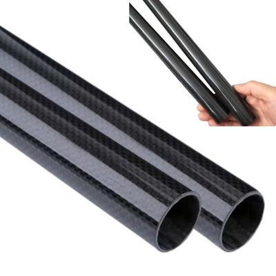PLEAVIT Carbon Pipe, Hollow Tube, Carbon Fiber 3K, 8mm Inner Diameter X 10mm Outer Diameter X 250mm Length, 2 Pieces