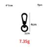 5pcs High Quality Rotating Snap Hook Metal Leather Strap Belt Keychain Trigger Clips Webbing Buckle Keychain