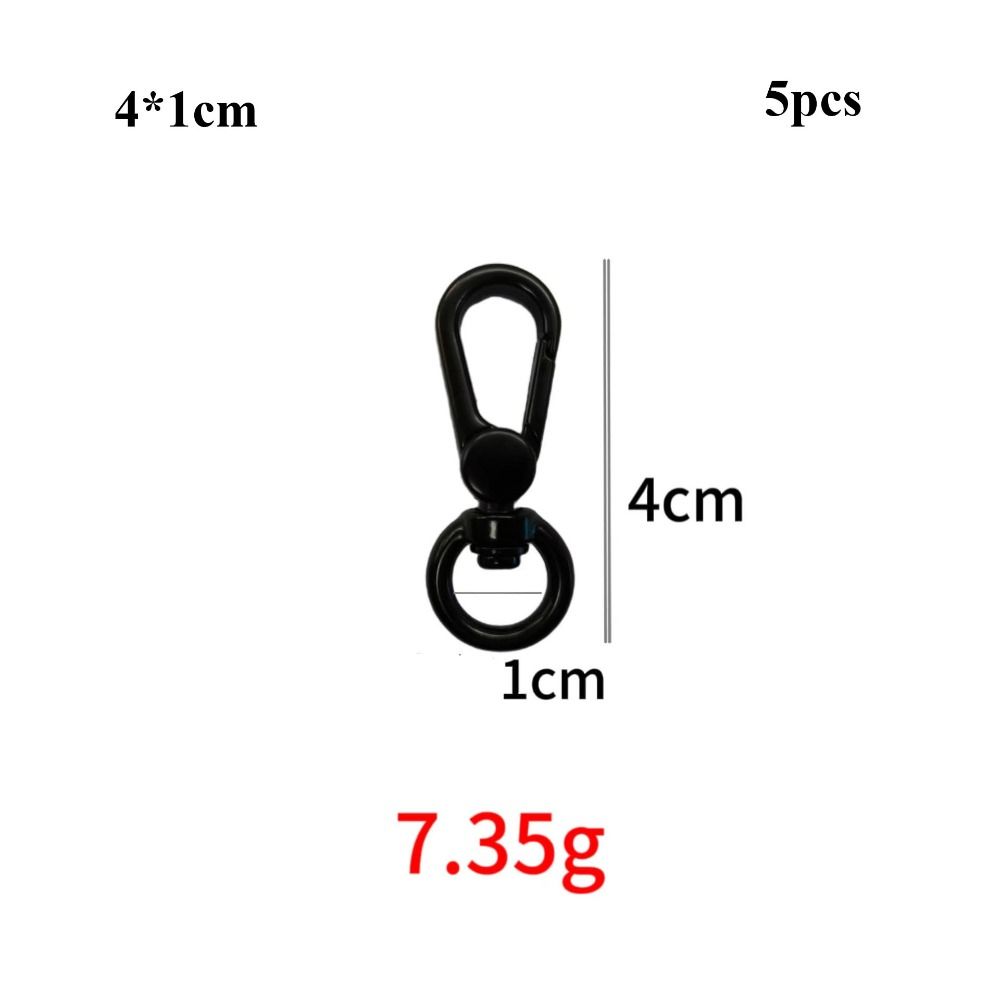 5pcs High Quality Rotating Snap Hook Metal Leather Strap Belt Keychain Trigger Clips Webbing Buckle Keychain