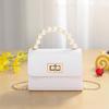 Crocodile Print PVC Jelly Crossbody Bag for Kids with Pearl Accent