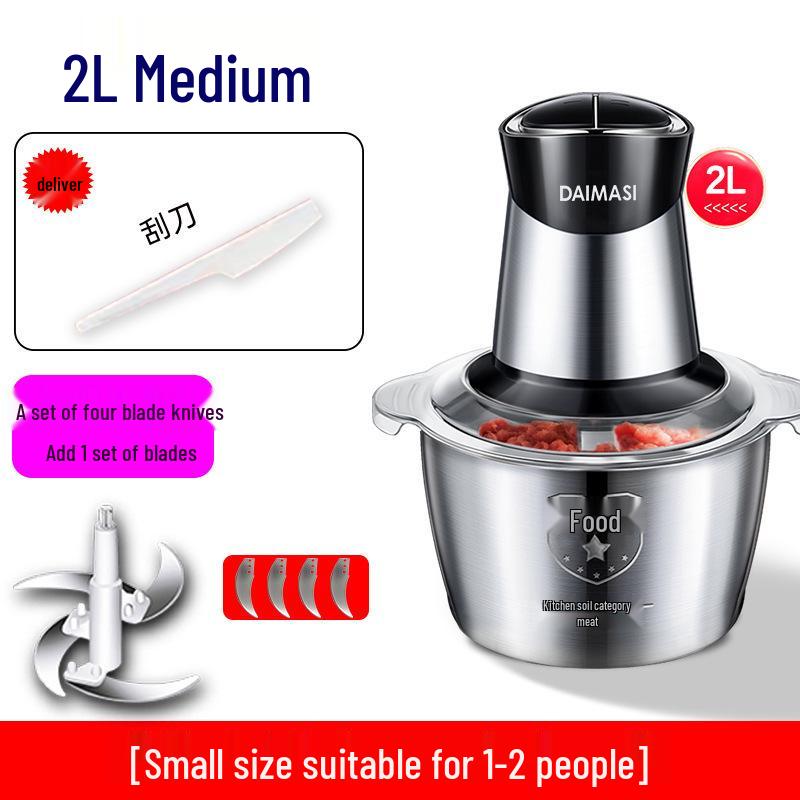 Premium Electric Meat Grinder & Multifunctional Food Processor for Chopping, Blending, and Garlic Paste Making