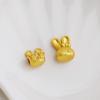 Gold-Plated Zodiac Rabbit Spacer Bead for DIY Charm Bracelets