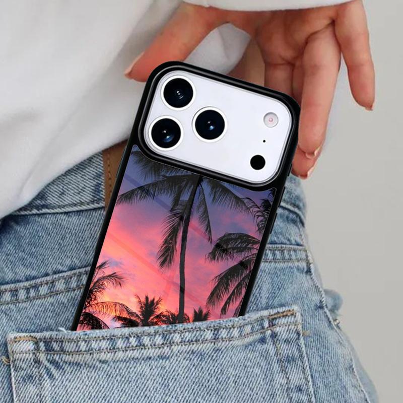 Tropical Summer palm trees Phone Case for iPhone 17ProMax 12 13 14 15 16e 17 Pro Max Plus Air Cover